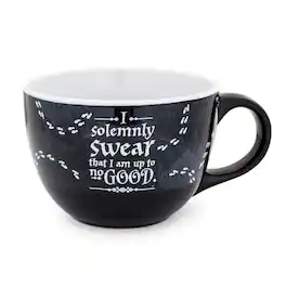 Silver Buffalo - Harry Potter Marauder's Map Ceramic Soup Mug | 24 Ounces - Black