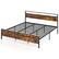 Left. Costway - King Size Bed Frame with Wooden Headboard and Footboard Under-Bed Storage - Brown.