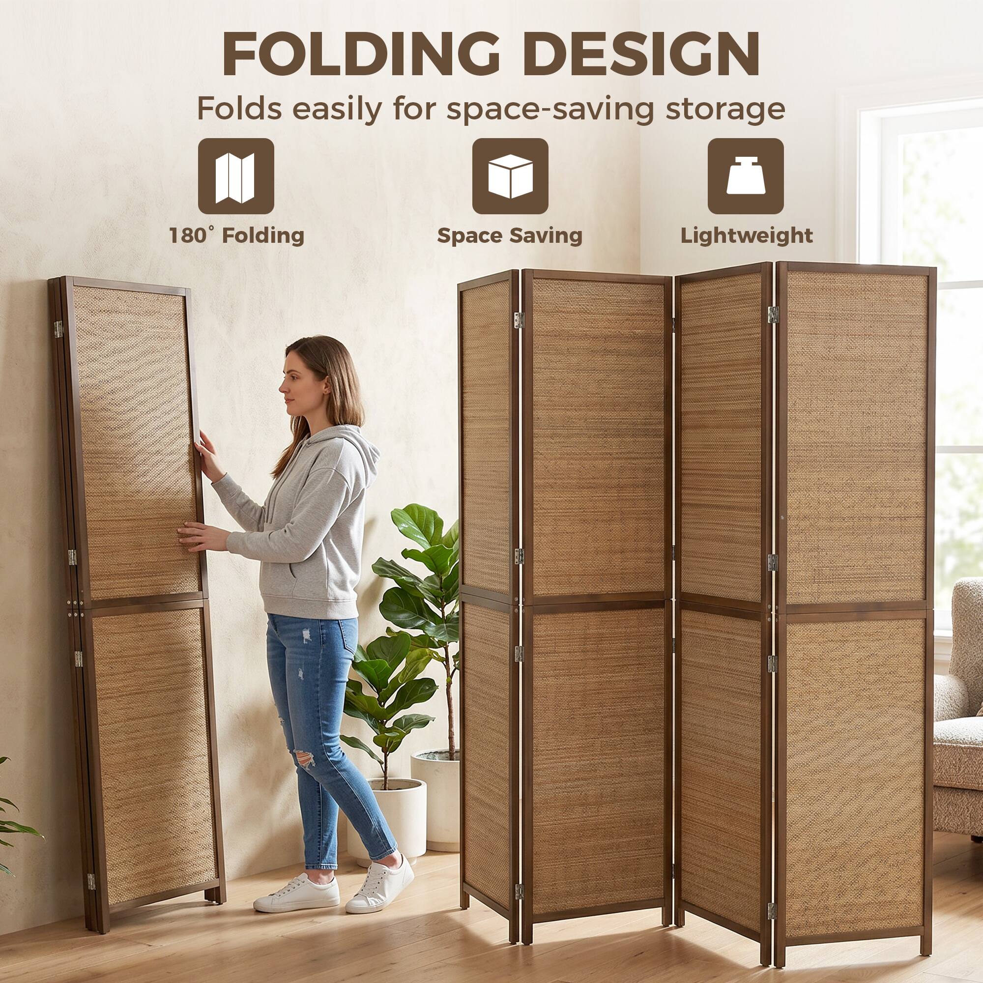 FOLDING DESIGN  
Folds easily for space-saving storage  
180° Folding  
Space Saving  
Lightweight