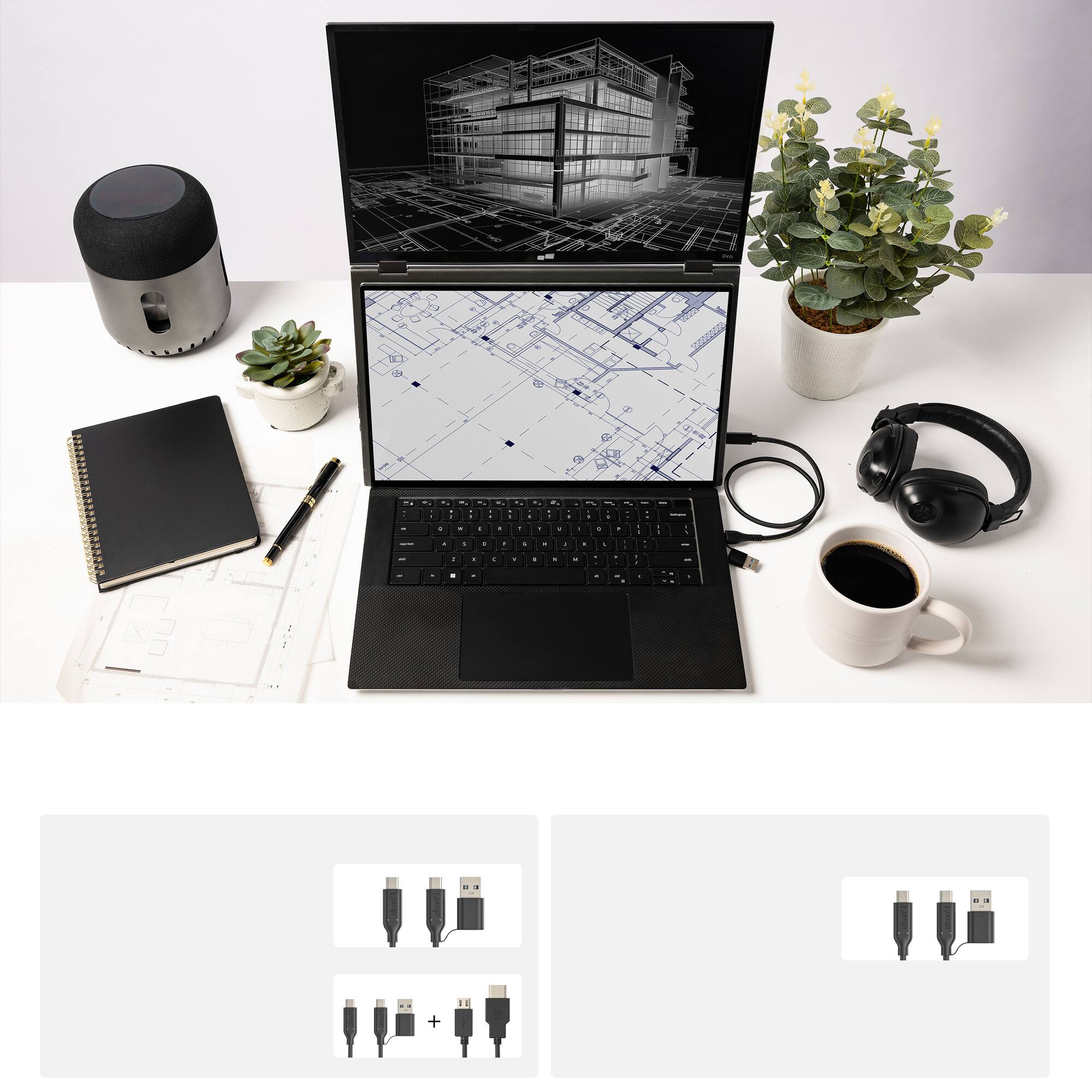 Alt View 6. Mobile Pixels - Mobile Pixels Duex Float 2 Pro 16" Portable Monitor (Mini HDMI, USB) - Black.