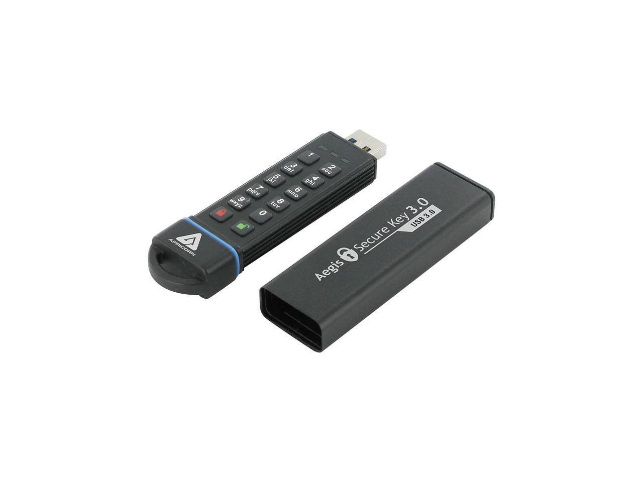 A APRICORN 1 del 3 at 2 abc E 5 4 ghi a pqrs 1 m 6 g mno wxyz tuv 8 . yz o 3 3.0 Key USB Secure - Aegis

Aegis Secure Key 3.0 USB 3.0