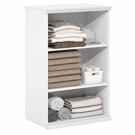 Furinno - FANO Closet Organizers and Storage, 3-Tier Closet Organizer with Adjustable Shelves, Stackable Open Shelf Closet Shelves - White