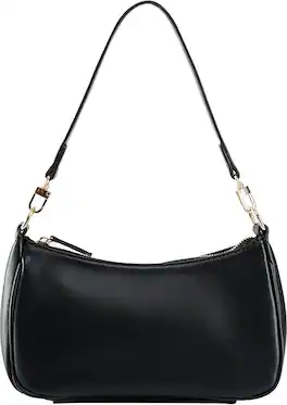 Vulpecula Spade - Shoulder Bag for Women with 2 Removable Straps and Zipper Closure Crossbody Bags Clutch Tote HandBags Purses - Black