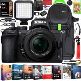 Nikon Z50 Mirrorless Camera 4K Z DX Format + 16 50mm VR Lens Kit Nikon Z50 Mirrorless Camera 4K Z DX Format + 16 50mm VR Lens Kit