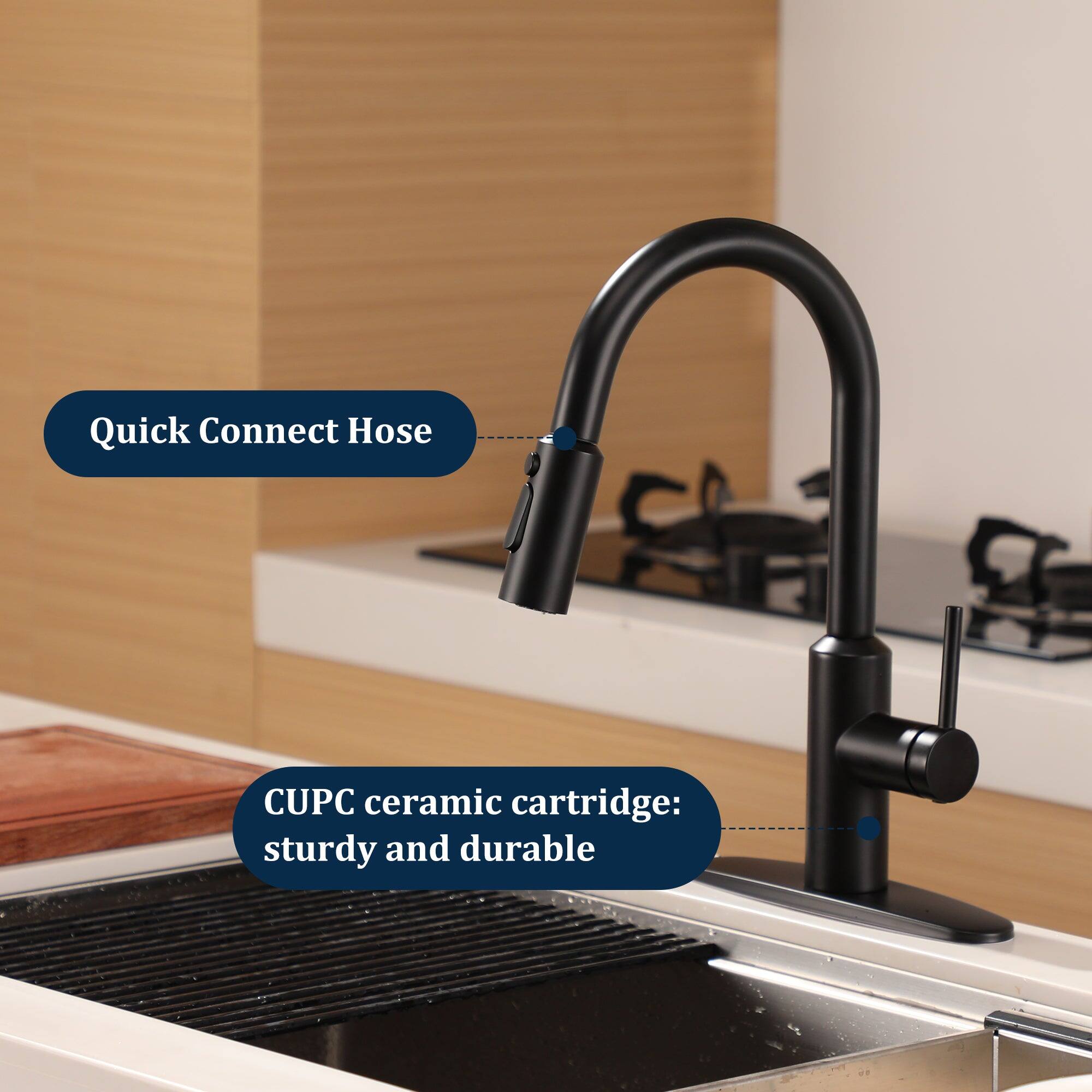 Quick Connect Hose
CUPC ceramic cartridge: sturdy and durable