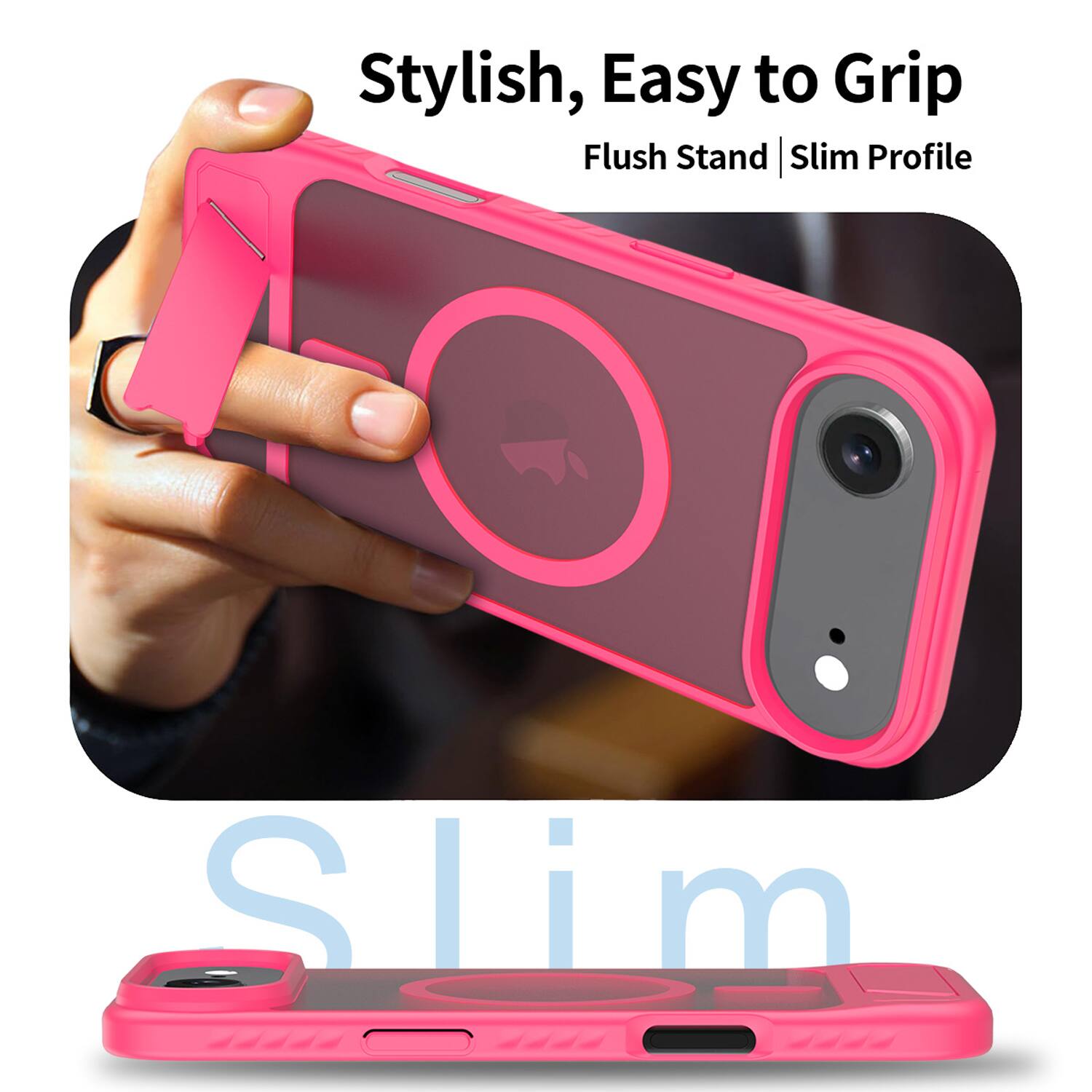 Stylish, Easy to Grip Flush Stand | Slim Profile