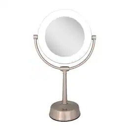 Zadro - Lexington, LED Lighted Makeup Mirror with 10X/1X Magnifications - Rose Gold