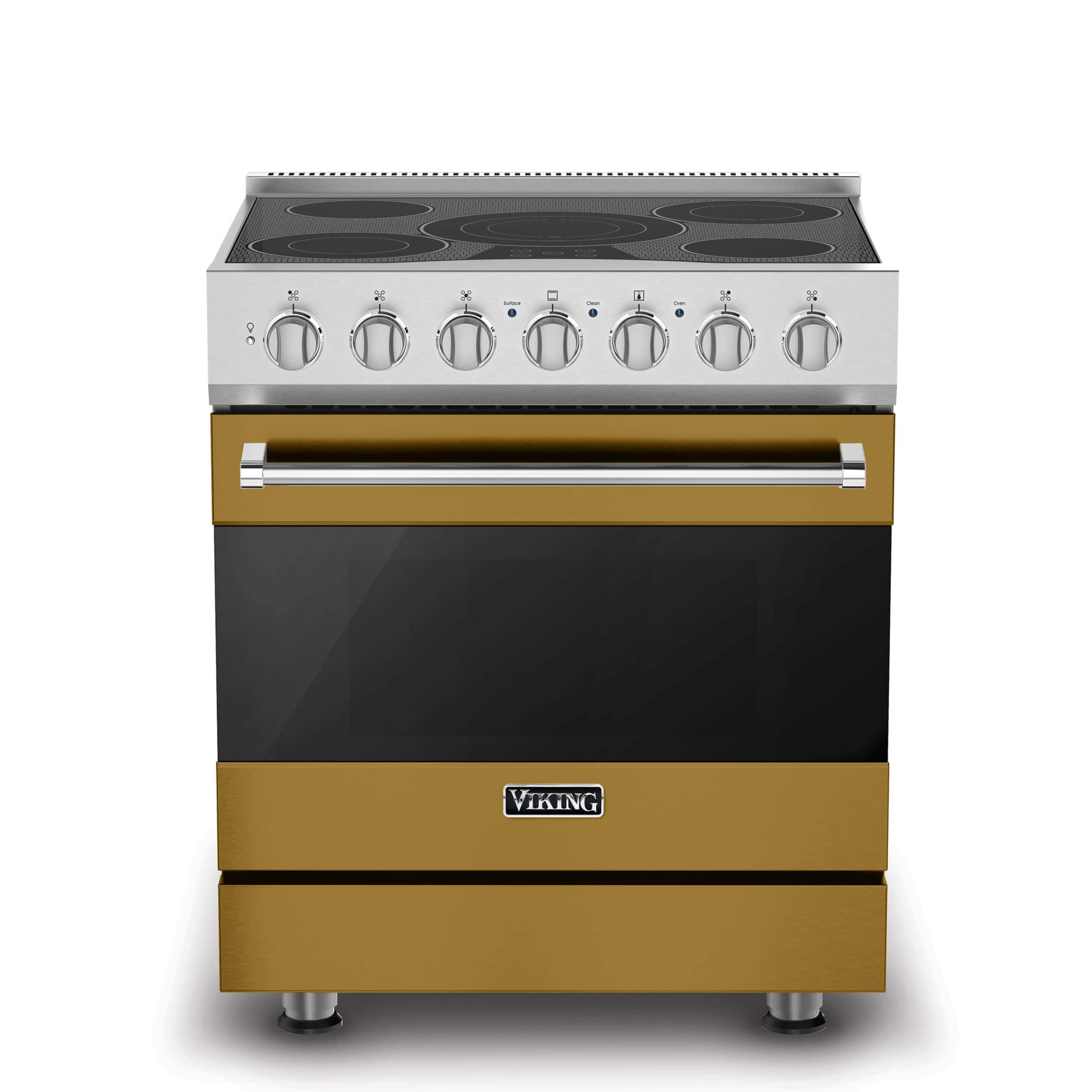 Front. Viking - 3-Series Electric Self-Clean Range - Golden Hour.