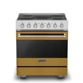 Viking - 30 in. Wide 5 Elements 3-Series Electric Self-Clean Range - Golden Hour