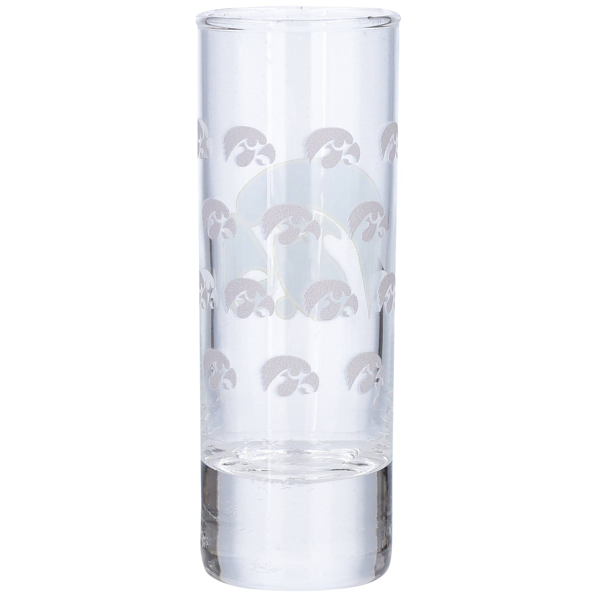Alt View 1. Logo Brands - Iowa Hawkeyes 2.5oz. Satin-Etched Tall Shot Glass - Multicolor.
