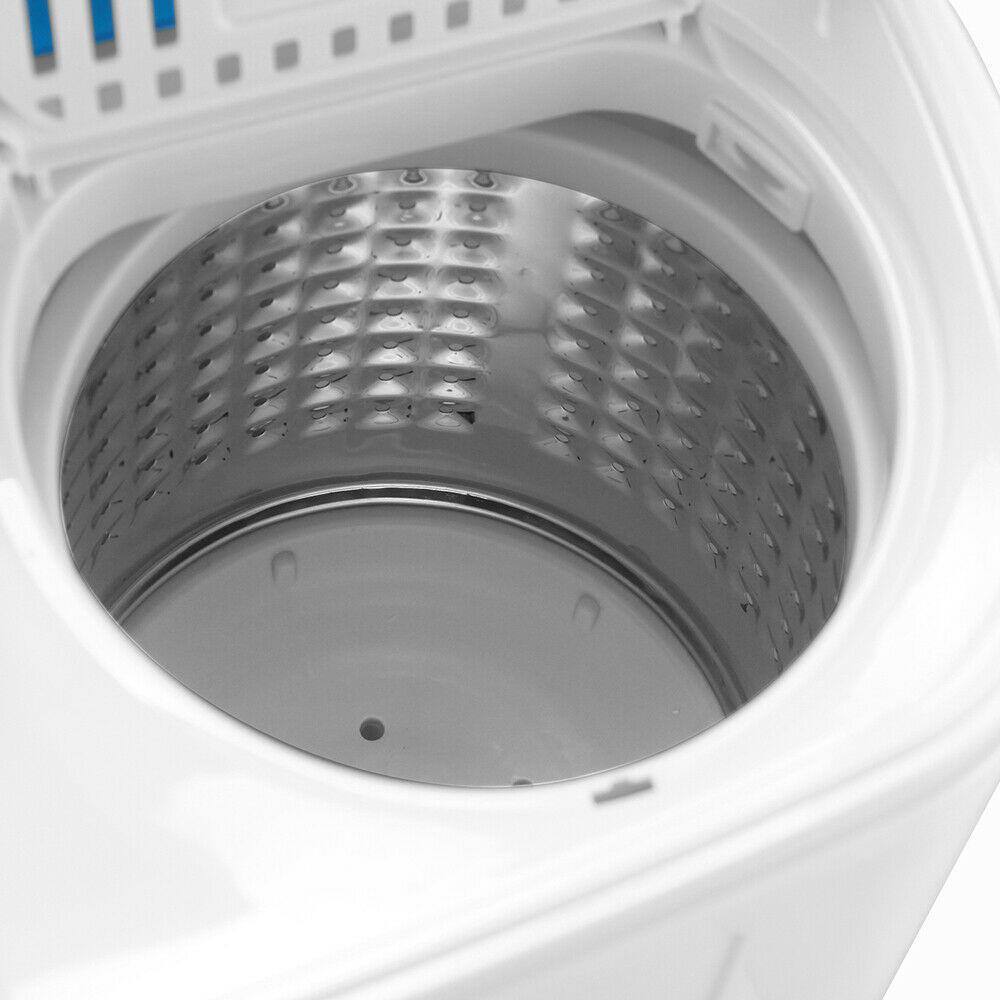 Alt View 7. Winado - Washing Machine Compact Twin Tub Washer Spin Dryer 15 LBS Dorm Apartment - White & Blue.
