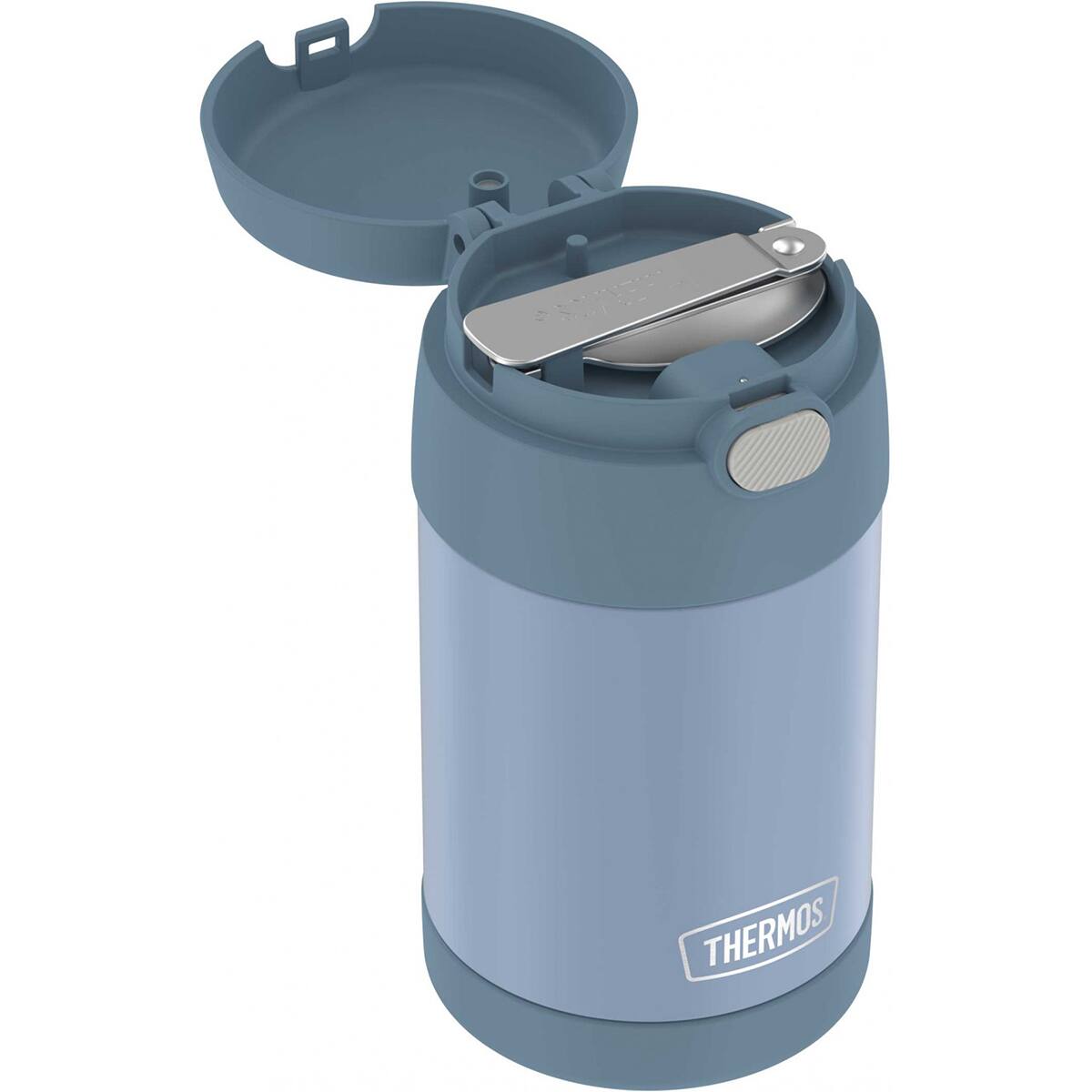 Alt View 3. Thermos - Thermos 16 oz. Kid's Funtainer Stainless Steel Insulated Food Jar - Denim Blue - Blue.