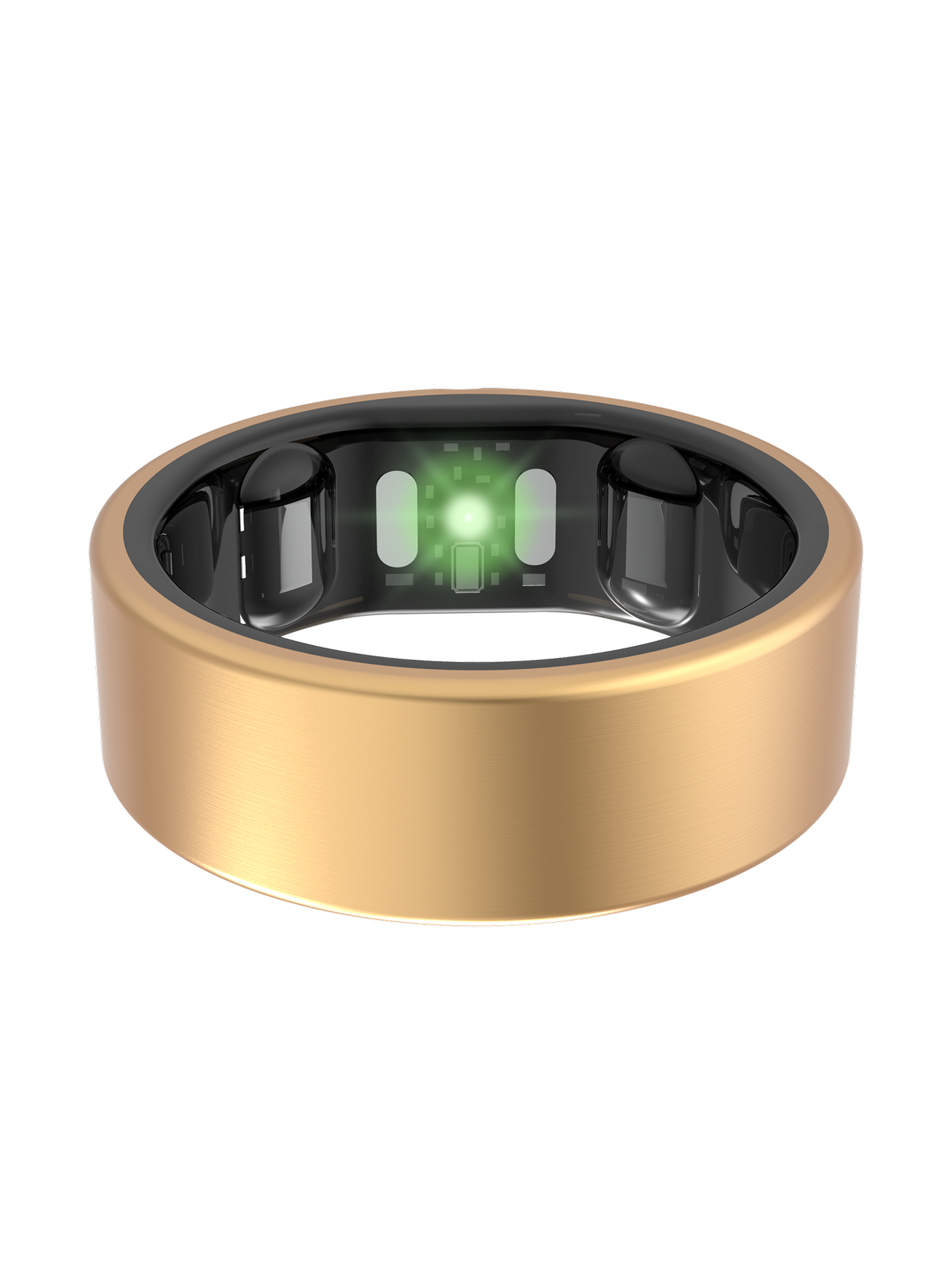 Angle. QALO - QRNT Slim Smart Ring Size 7 - Gold.