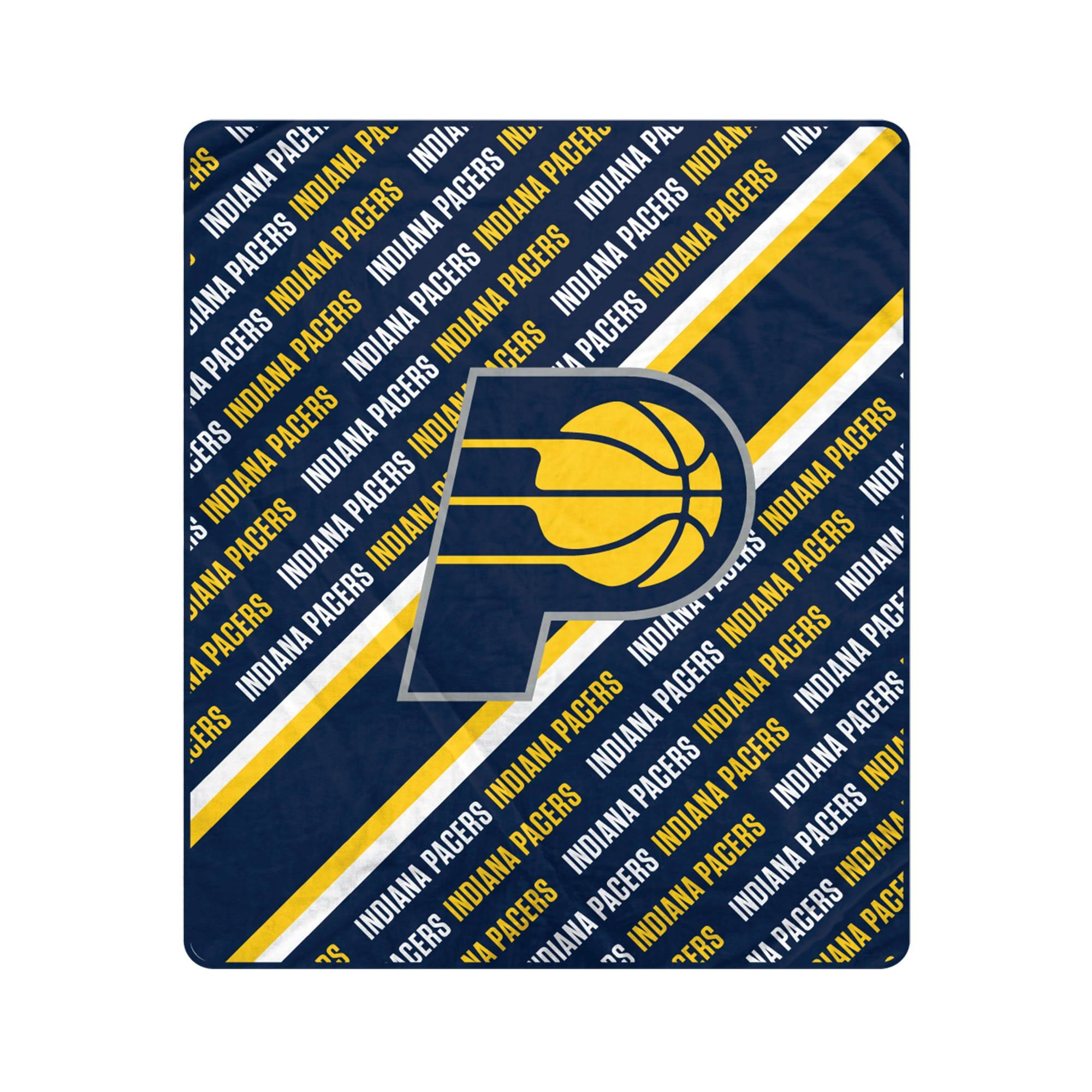 Pegasus - Indiana Pacers 60" x 70" Diagonal Lined Wordmark Ultra Soft Blanket - Multicolor
