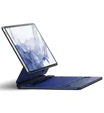 Front. Dexnor - Keyboard Case for Samsung Galaxy Tab S10+ Plus/S9+ Plus/S9 FE+ Plus/S8+ Plus/S7+ Plus/S7 FE with Magnetic Stand - Blue.