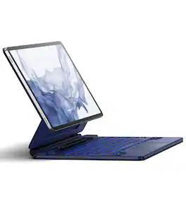 Dexnor - Keyboard Case for Samsung Galaxy Tab S10+ Plus/S9+ Plus/S9 FE+ Plus/S8+ Plus/S7+ Plus/S7 FE with Magnetic Stand - Blue