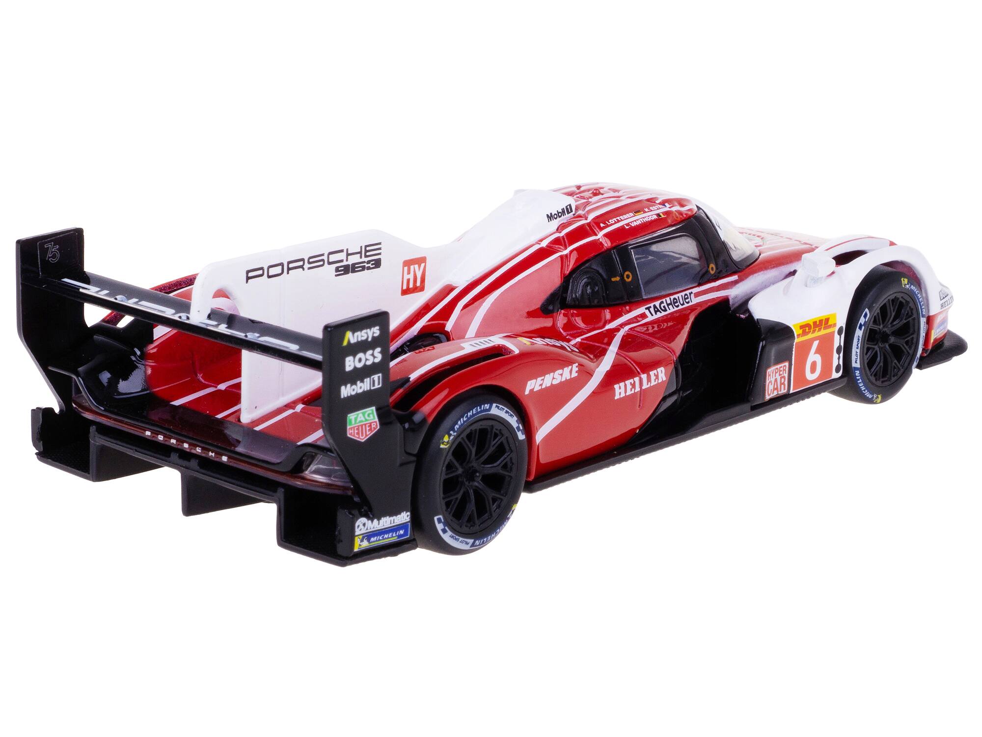 PORSCHE 963  
HY  
TAG Heuer  
Mobil 1  
PENSKE  
HELLER  
Ansys  
BOSS  
Multimatic  
MICHELIN  
DHL  
6  
HYPE CAR