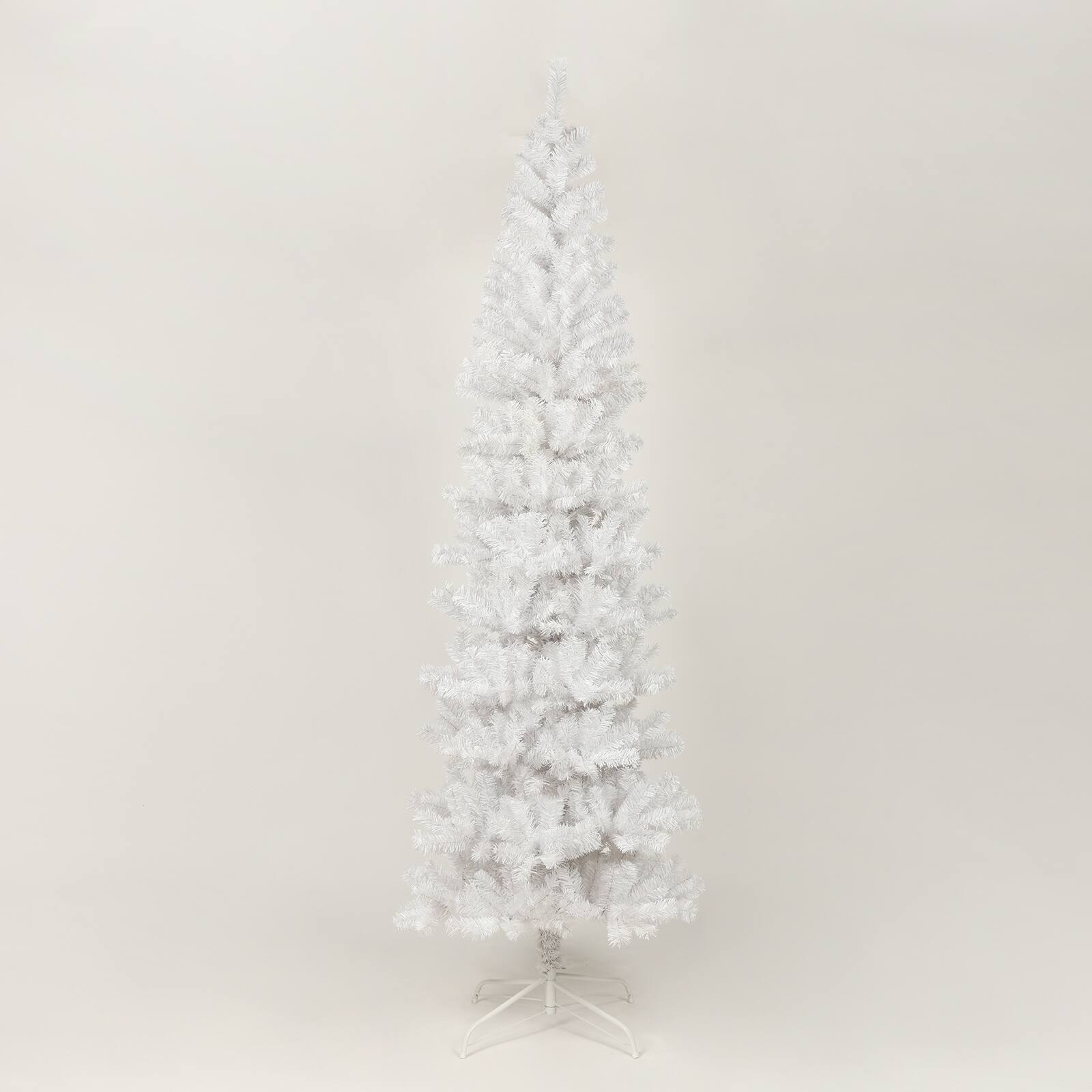 Alt View 6. Ecooso - 7.5FT Slim Artificial Christmas Tree  Includes Foldable Metal Stand - White.