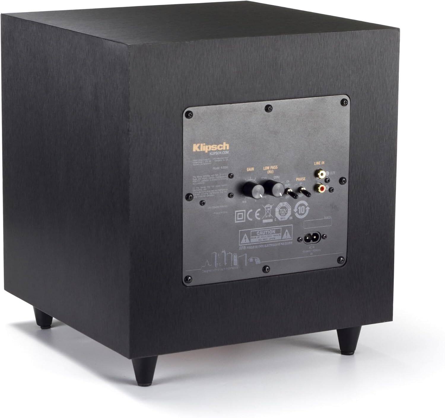 Klipsch COM KUIPSON  
-a0 GAIN LOW PASS  
-i PHASE LINE a 0 A C 0 4 TOV CE  
CAUTION Que M DU - TH a5 10 G C