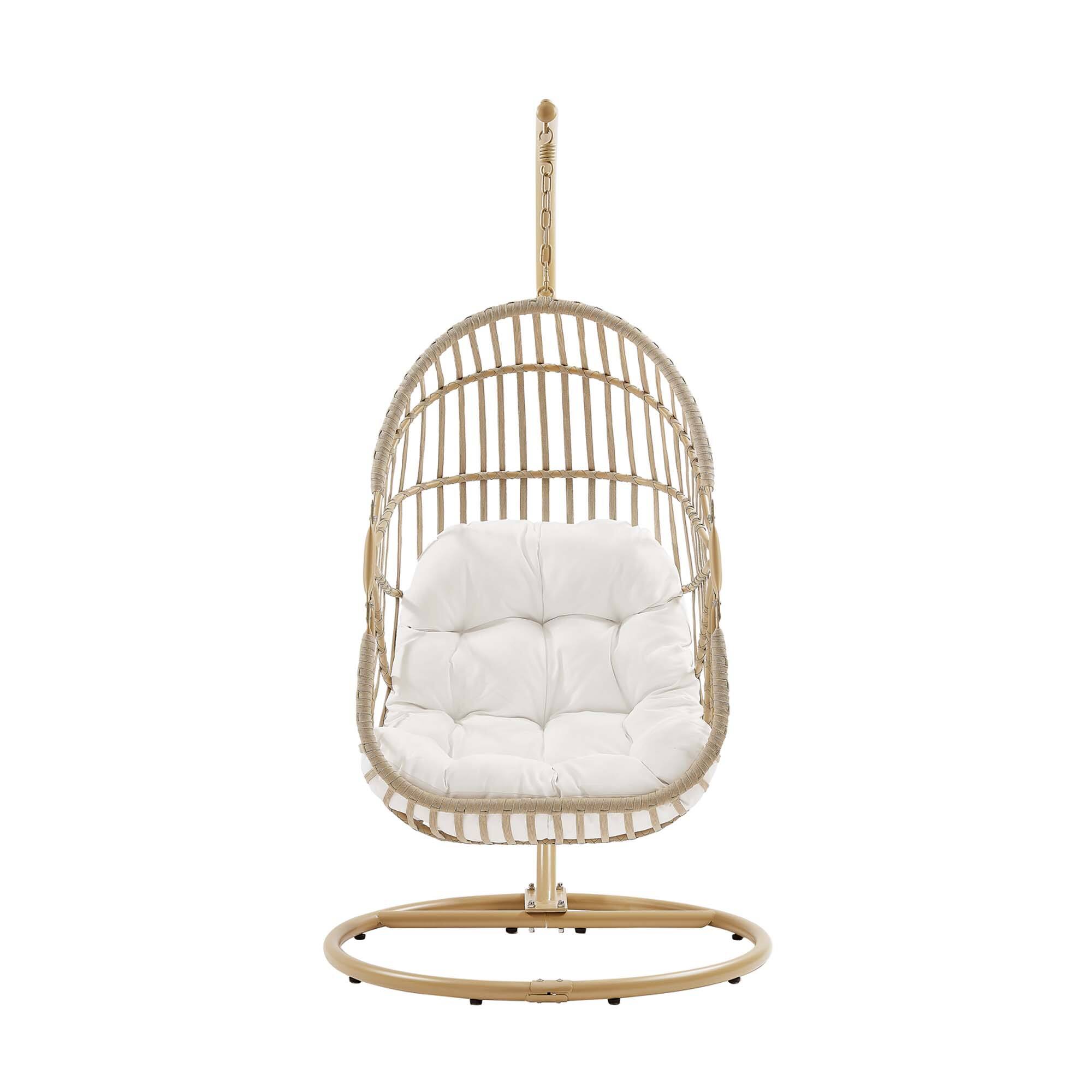 Alt View 5. Modway - Amalie Wicker Rattan Outdoor Patio Rattan Swing Chair by Modway - Natural White.