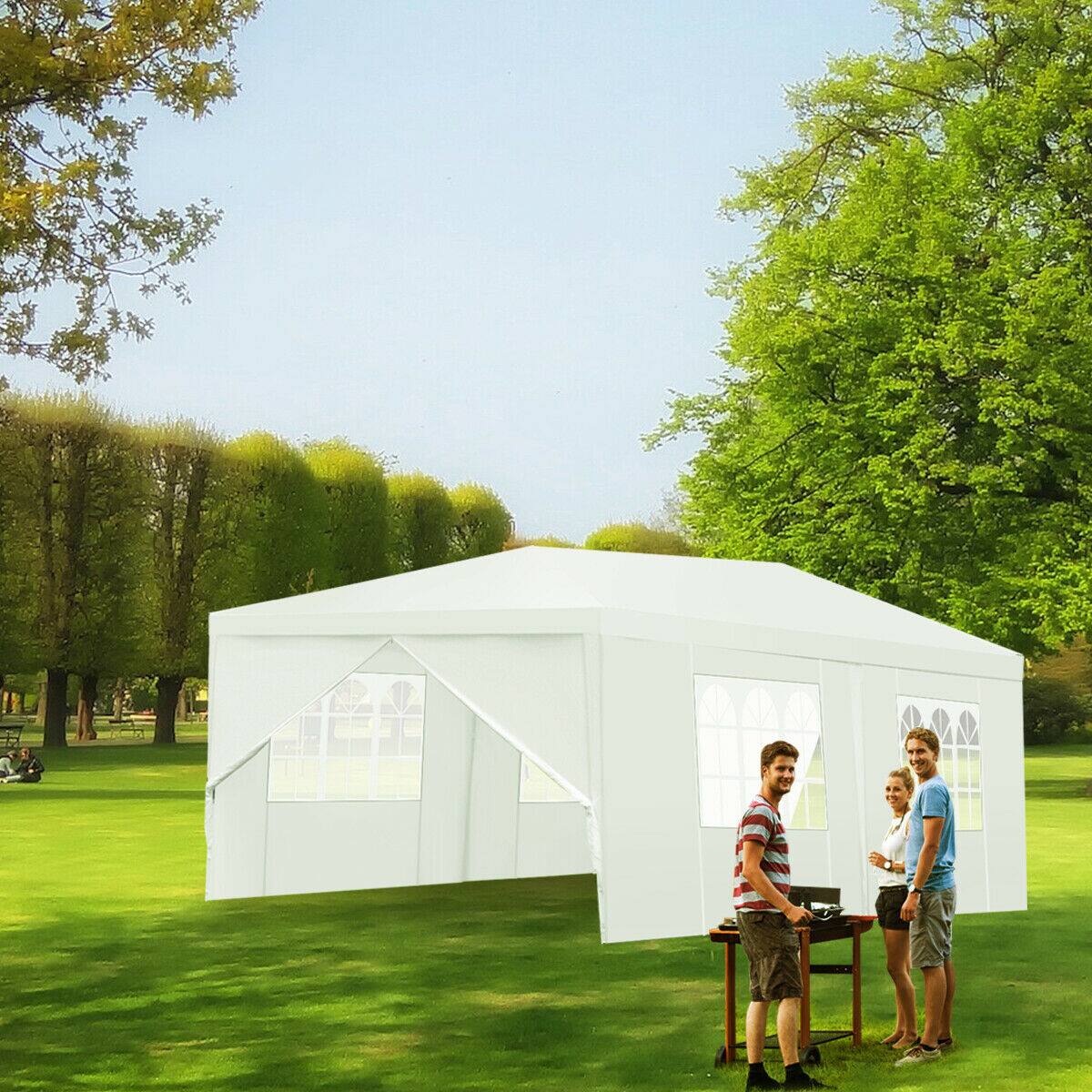 Alt View 1. Costway - Costway 10'x20'Canopy Pavilion Cater Events Outdoor Party Tent - White.
