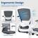 Ergonomic Design
Ergonomic backrest perfectly fits the curve of your back, sitting in a healthy way
Back support
Soft seat cushion