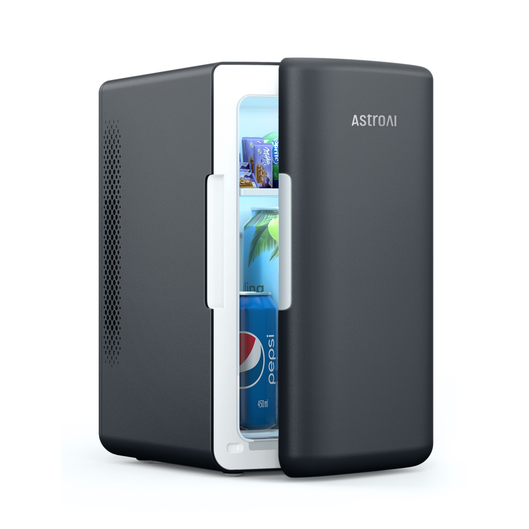 AstroAI - 8 Can Mini Fridge 6 Liter Makeup Skincare Refridgerator for Dorm Room, Bedroom - Gray