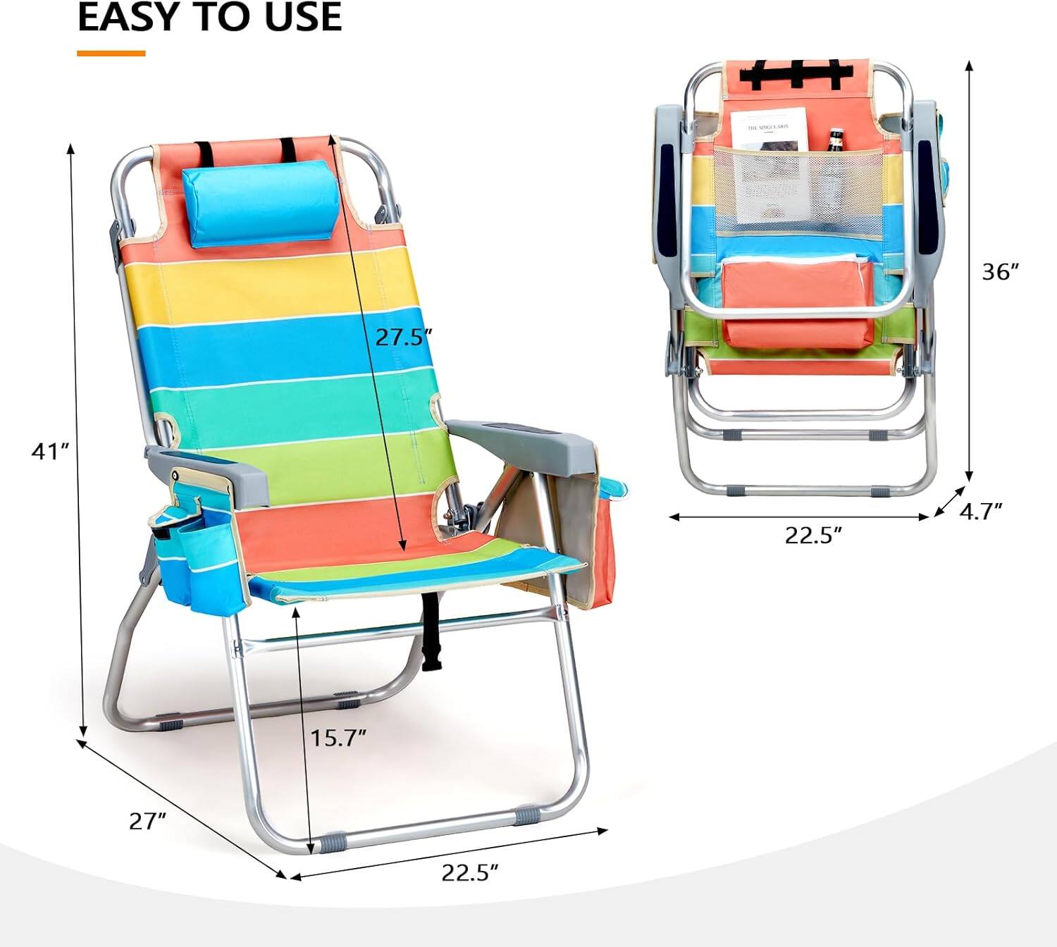 EASY TO USE

36"  
27.5"  
41"  
22.5"  
4.7"  
15.7"  
27"  
22.5"