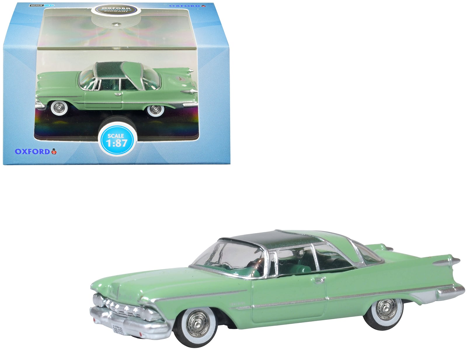 1959 Chrysler Imperial Crown 2 Door Hardtop Highland Green and Ballad Green 1/87 (HO) Scale Model Car by Oxford Diecast price history on PriceWatchPro