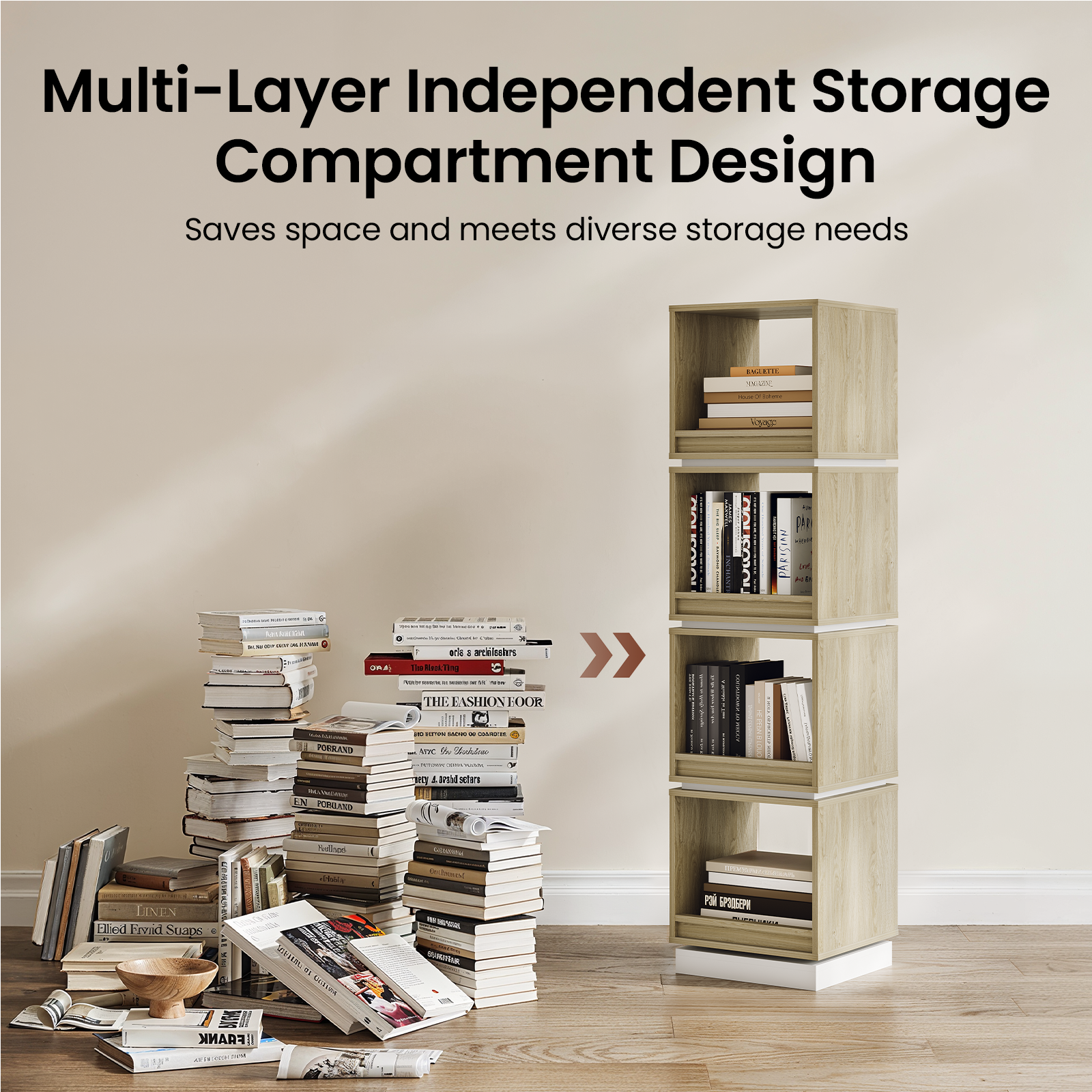 Multi-Layer Independent Storage Compartment Design  
Saves space and meets diverse storage needs