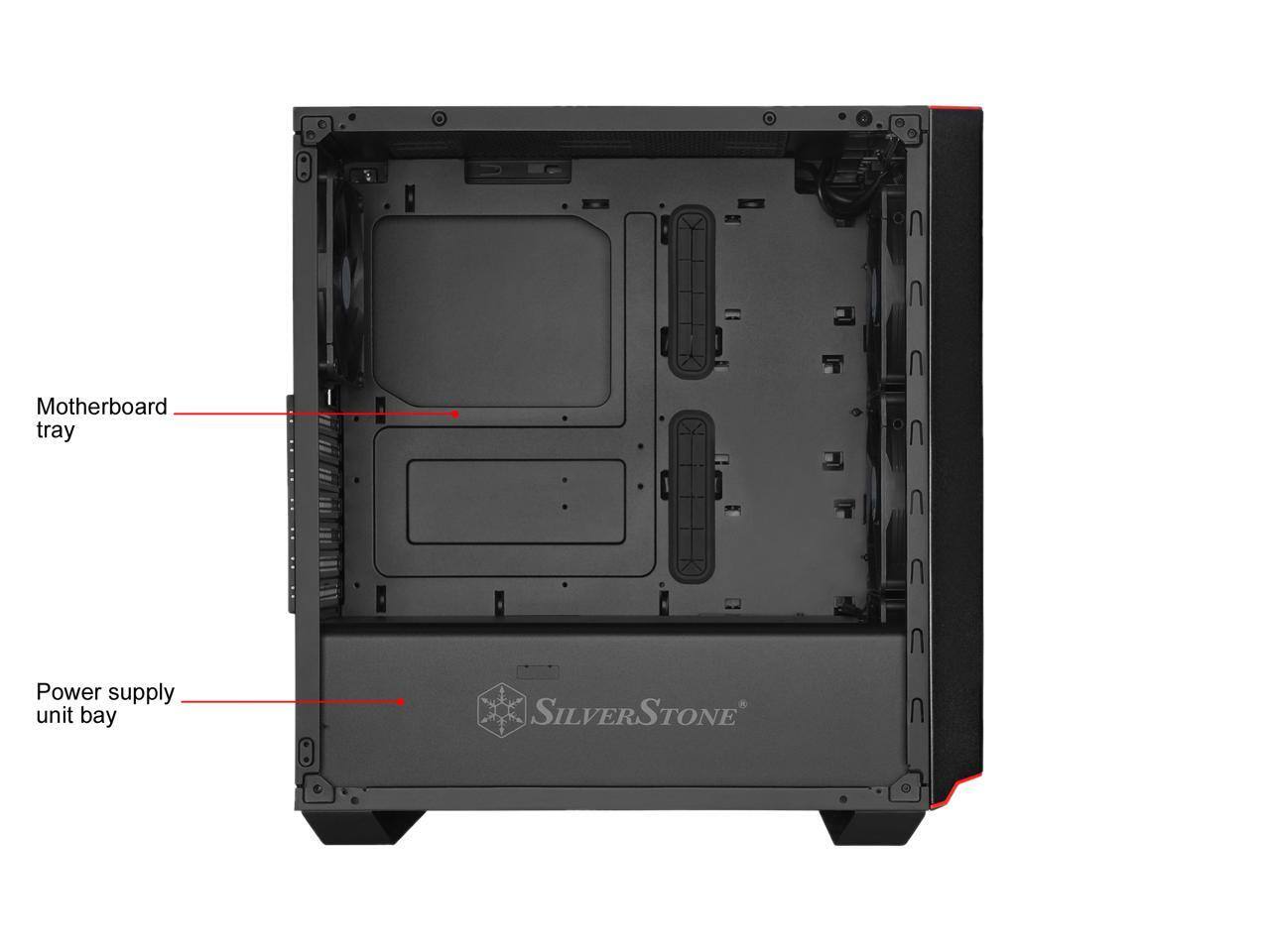 Motherboard tray  
Power supply unit bay  
SILVERSTONE