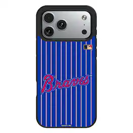 Keyscaper - MLB - Atlanta Braves Bump Case with 8.2ft Drop Protection - 16 Pro Max - Multicolor