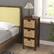Alt View 15. Costway - 1 PC 3-Tier Nightstand with 3 Seagrass Baskets Rubber Wood X-Shaped Frames 3 Drawers - Walnut/Natural.