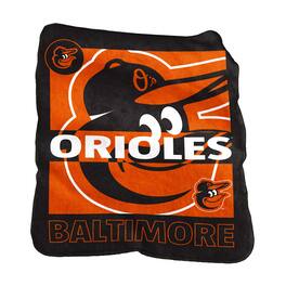 Logo Brands - Baltimore Orioles 50'' x 60'' Raschel Blanket - Multicolor