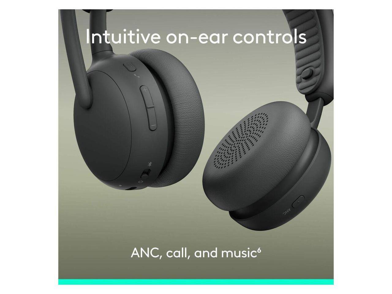 Intuitive on-ear controls

ANC, call, and music