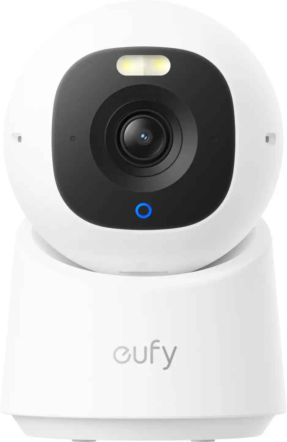 Front. eufy - E30 Indoor Wired 4K PTZ Security Camera with Spotlight - White.