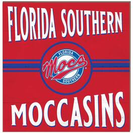 Jardine - Florida Southern Moccasins 10'' x 10'' Retro Team Sign - Red