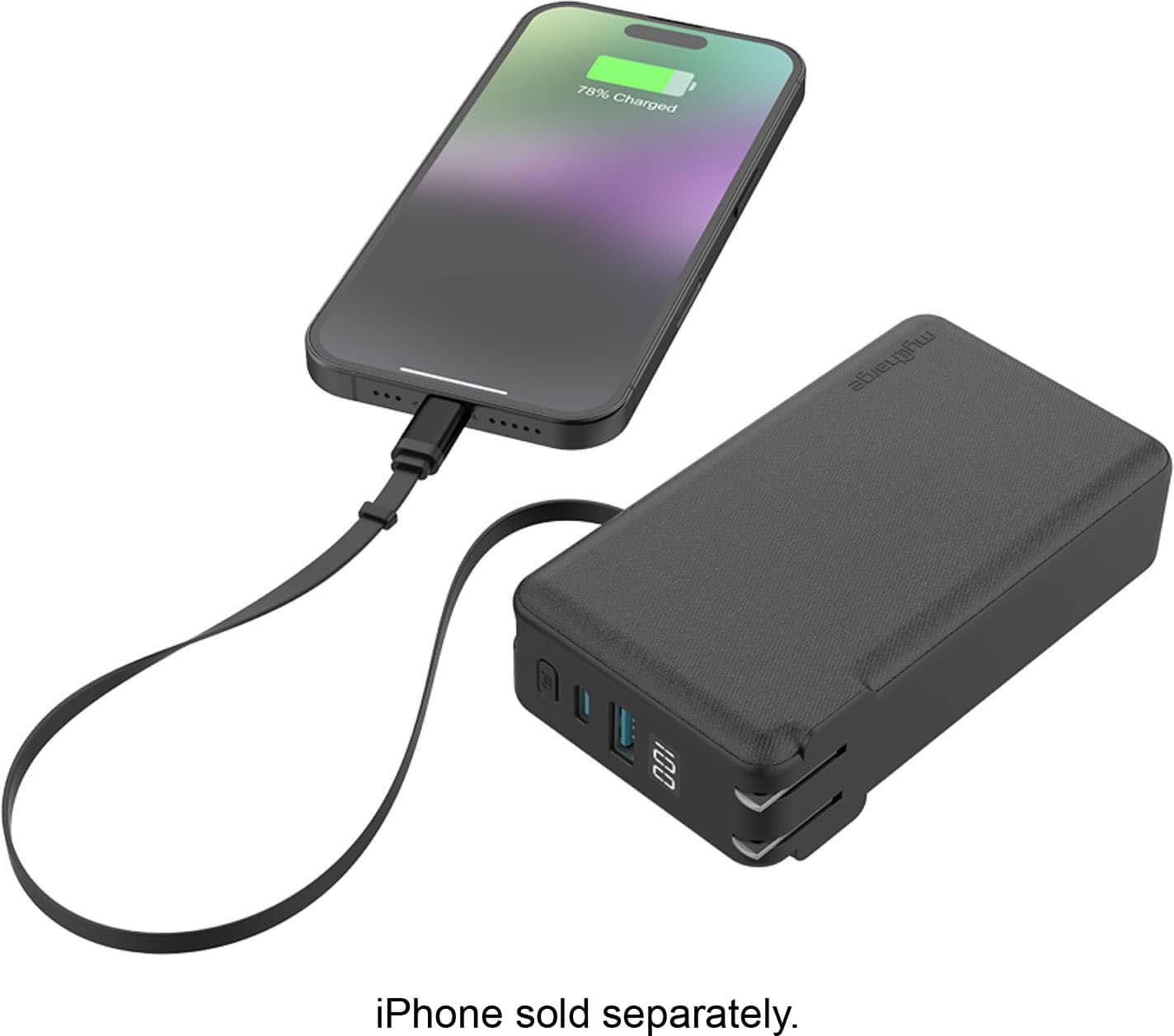 78% Charged iPhone sold separately.