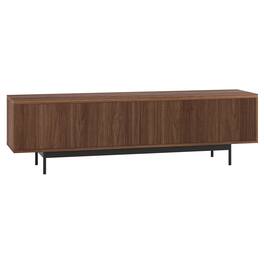 Hudson&Canal - Whitman Rectangular Fluted TV Stand for TV's up to 75" - Satin Walnut