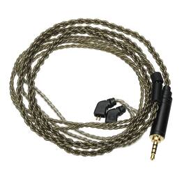 Unique Bargains - IEM Earphone Cable 1.2M, 28AWG 4-Core High Purity Silver-Plated HiFi Replacement for Ananda Arya HE400SE (2.5mm, TFZ) - Gray Green
