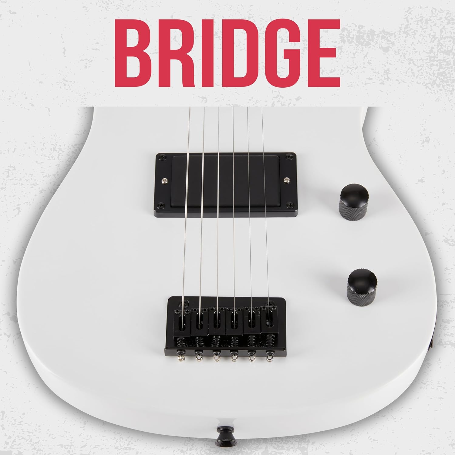 Alt View 3. Lyxpro - CS 30” Beginner Electric Guitar Kit with Guitar, Amp Cable, 6 Picks & More - White.