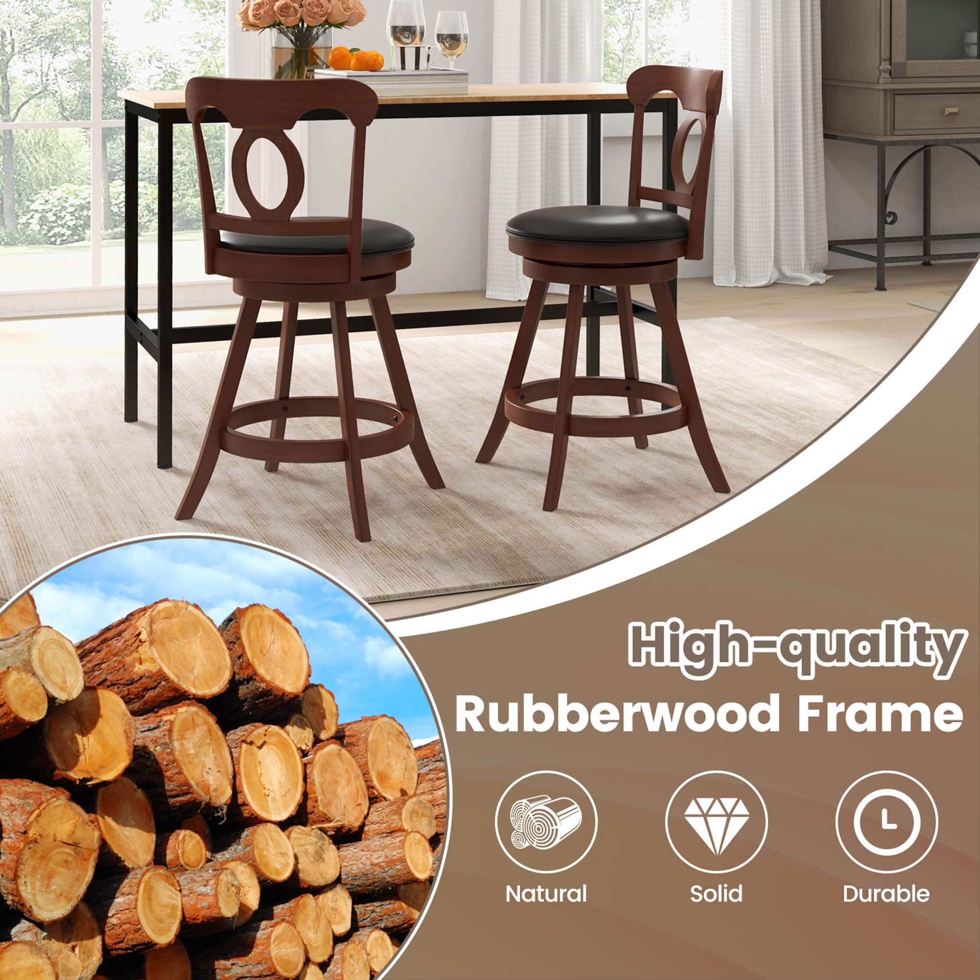 High-quality Rubberwood Frame L Natural Solid Durable