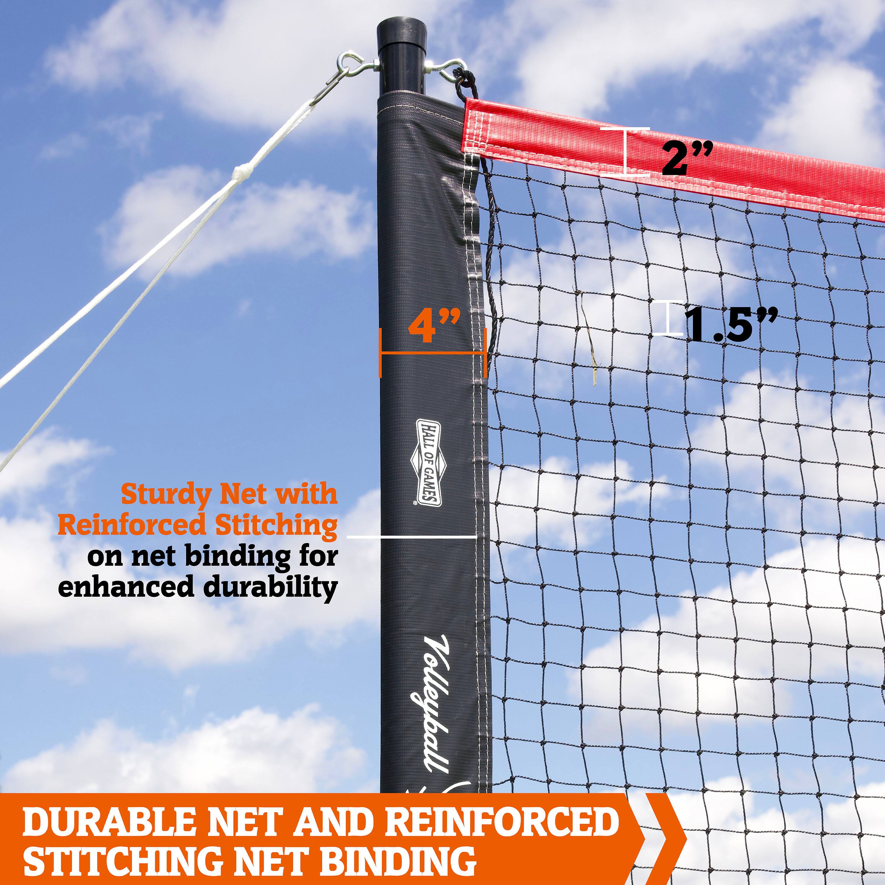 Durable Net and Reinforced Stitching on Net Binding for Enhanced Durability Volleyball.