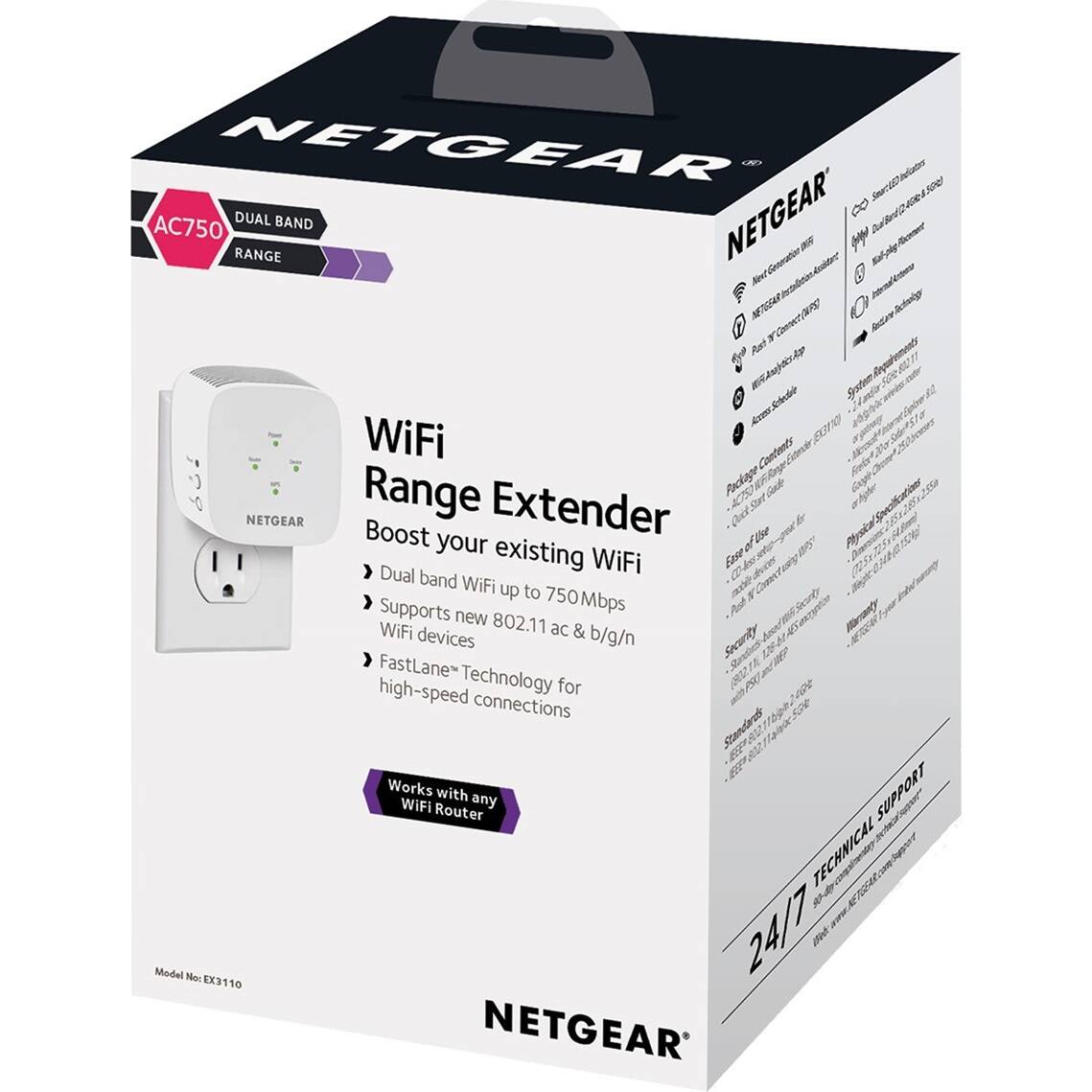 Alt View 14. NETGEAR - AC750 Dual-Band Wi-Fi Range Extender.
