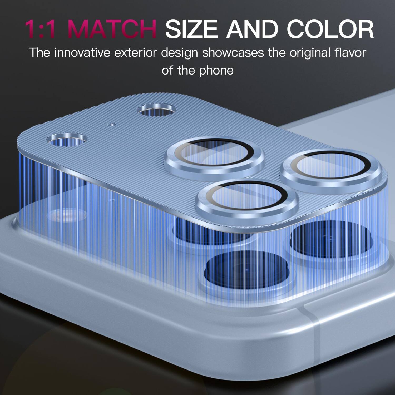 1:1 MATCH SIZE AND COLOR  
The innovative exterior design showcases the original flavor of the phone