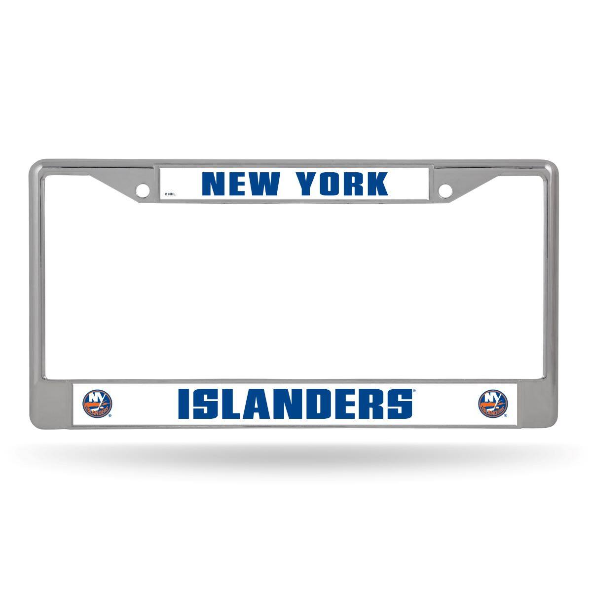 New York Islanders - 12" x 6" Standard Size - Chrome Metal License Plate Frame
