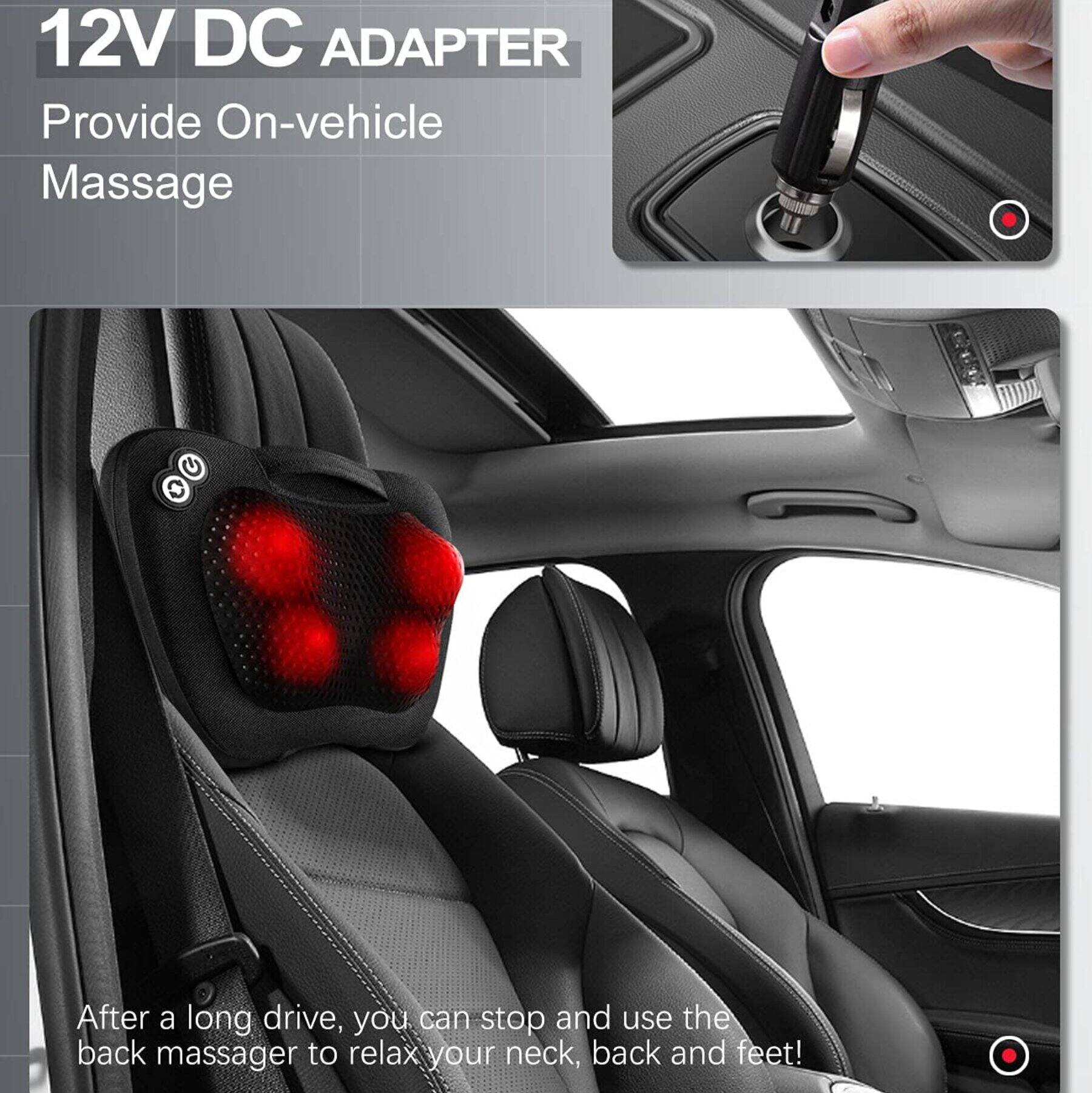 Dazzed Corner Shiatsu Back Massager with Heat – 3D Kneading Massage ...