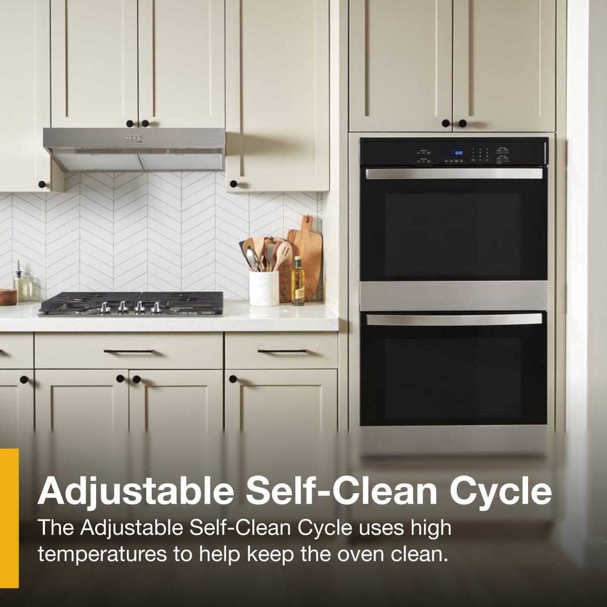 Adjustable Self-Clean Cycle
The Adjustable Self-Clean Cycle uses high temperatures to help keep the oven clean.