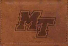 Rico Industries - Middle Tennessee State Blue-Raiders Brown Leather Trifold Wallet - Multi