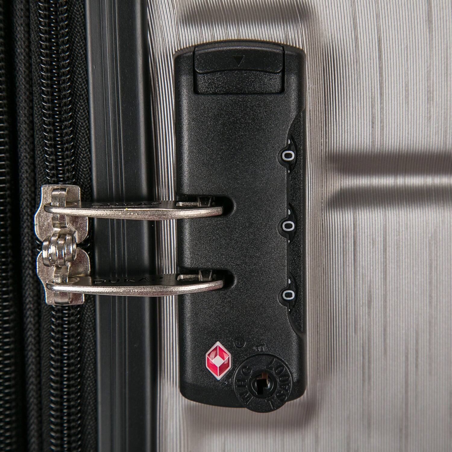 Alt View 5. DUKAP - Rodez Lightweight Hardside 3 Piece Luggage Set 20"/24"/28" - SILVER.